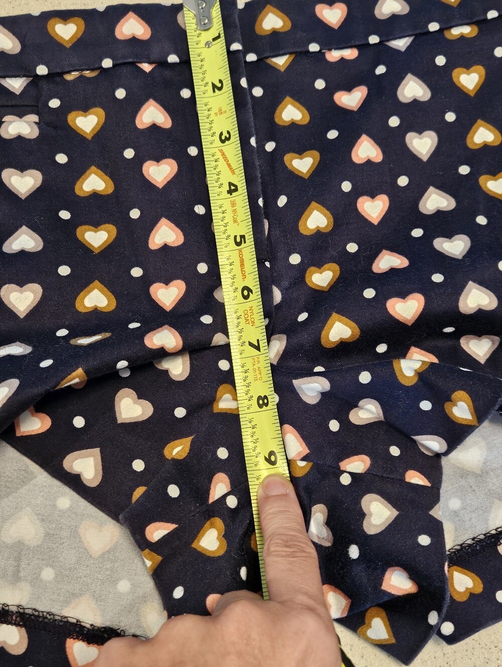 J. Crew SZ 10 Women's Chino Shorty Shorts Multi Color Hearts Preppy Sweet Girly - Picture 8 of 10